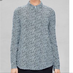 & Other Stories confetti print shirt in ice blue